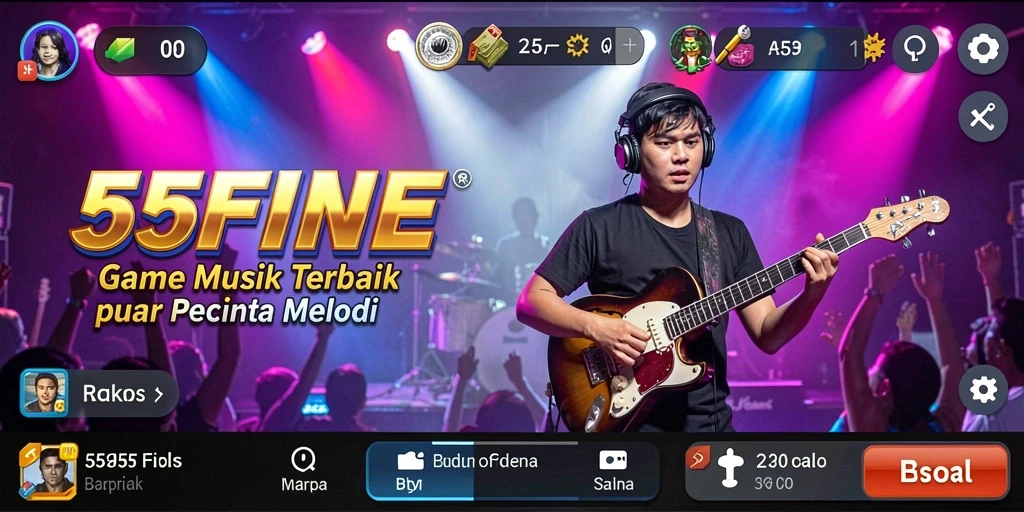 Screenshot gameplay <strong>55FIVE</strong> dengan visual dan musik yang memukau.