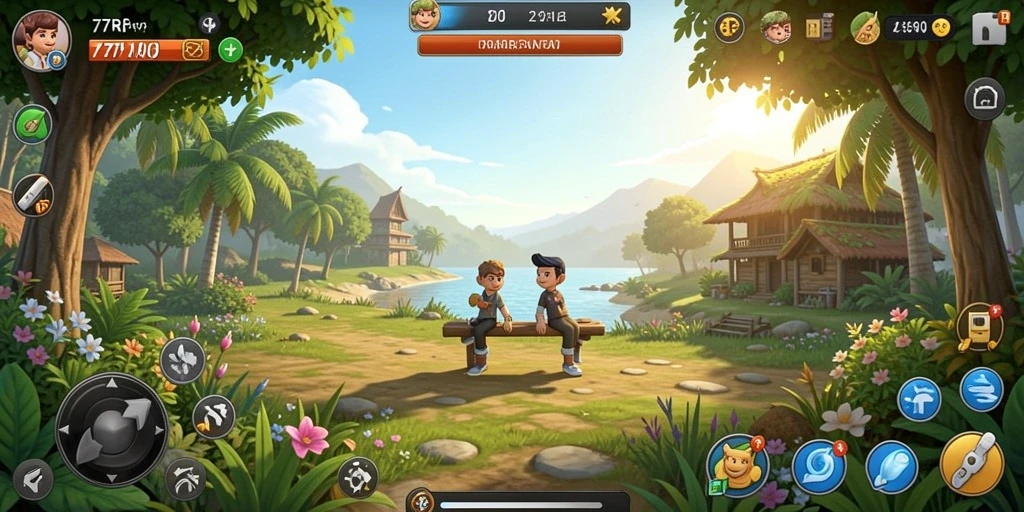 Tangkapan layar 77RP menunjukkan gameplay yang menyenangkan dan santai.
