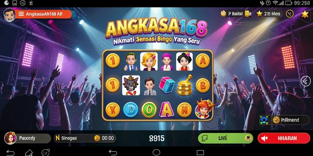 Tampilan menarik gameplay Bingo di ANGKASA168.