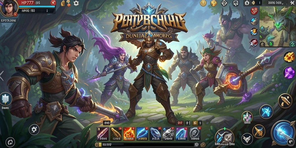 Tangkapan layar gameplay HP777 menunjukkan petualangan luar biasa dalam dunia MMORPG.