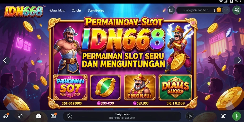 Screenshot gameplay IDN668 menampilkan momen mendebarkan saat bermain Slot.