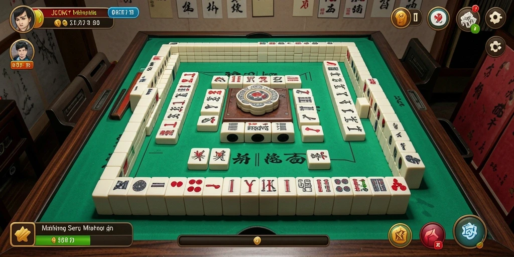 Tampilan gameplay menarik dari JKTJKT dengan elemen Mahjong.