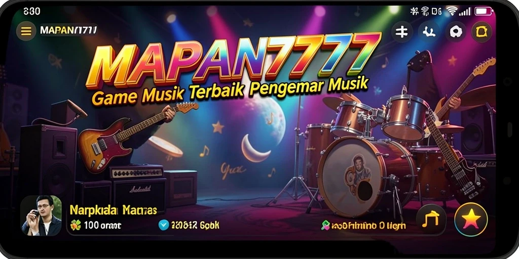 Tampilan gameplay <strong>MAPAN777</strong> yang interaktif dan menarik saat memainkan lagu favorit.