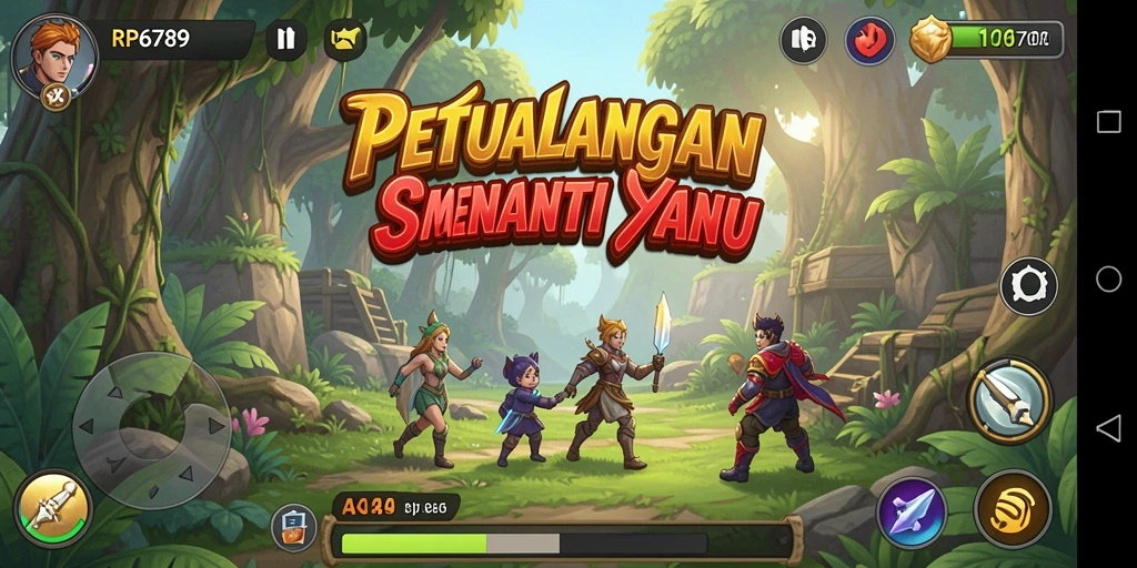 Menampilkan karakter utama dalam aksi petualangan yang mendebarkan.