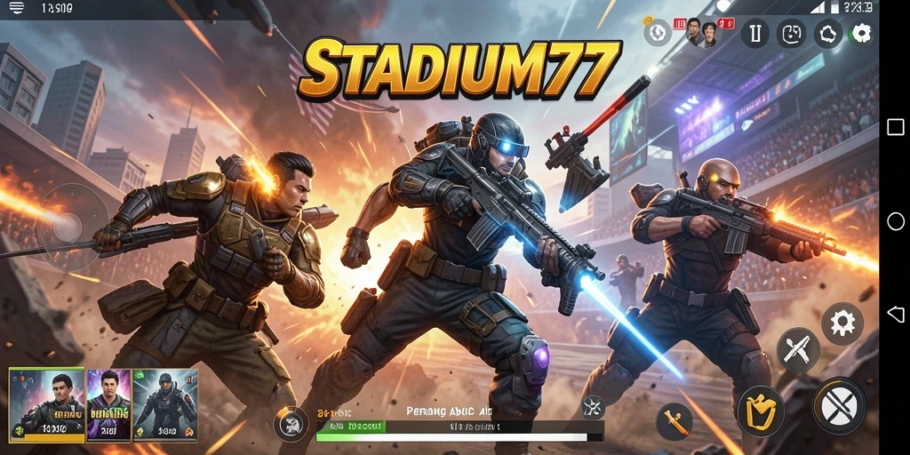 Tampilan seru dari gameplay STADIUM77 yang penuh aksi.
