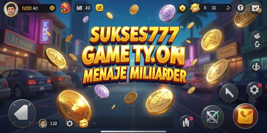 Tampilan gameplay SUKSES777 yang menampilkan aktivitas manajemen bisnis yang seru.