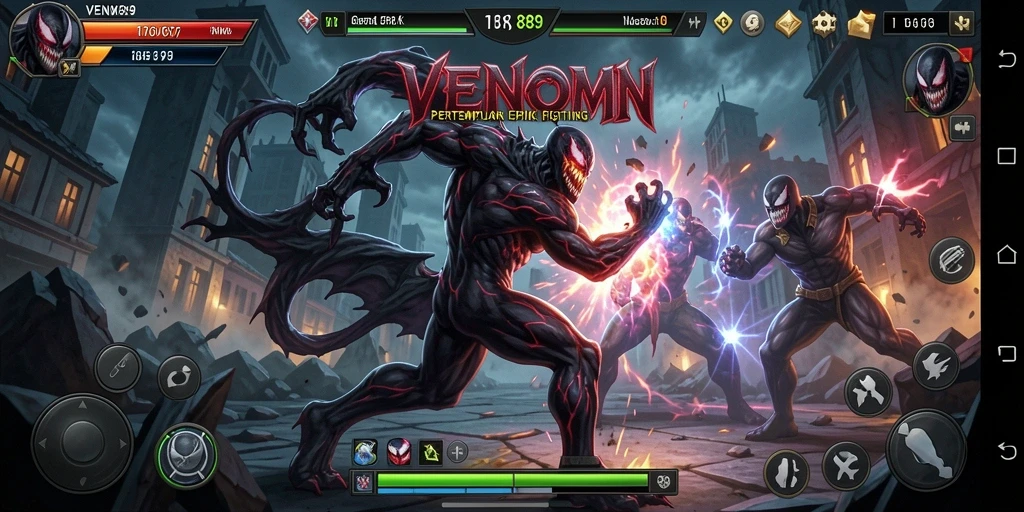 Gambaran aksi pertarungan dalam <strong>VENOM889</strong> yang mendebarkan dan intens.