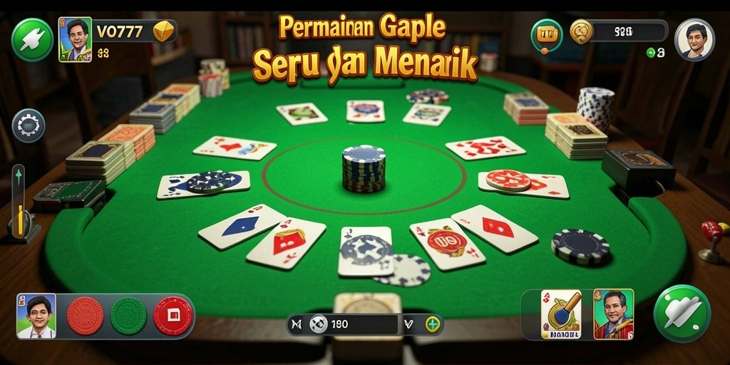 Gameplay seru VO777 menunjukkan pemain menikmati permainan Gaple.